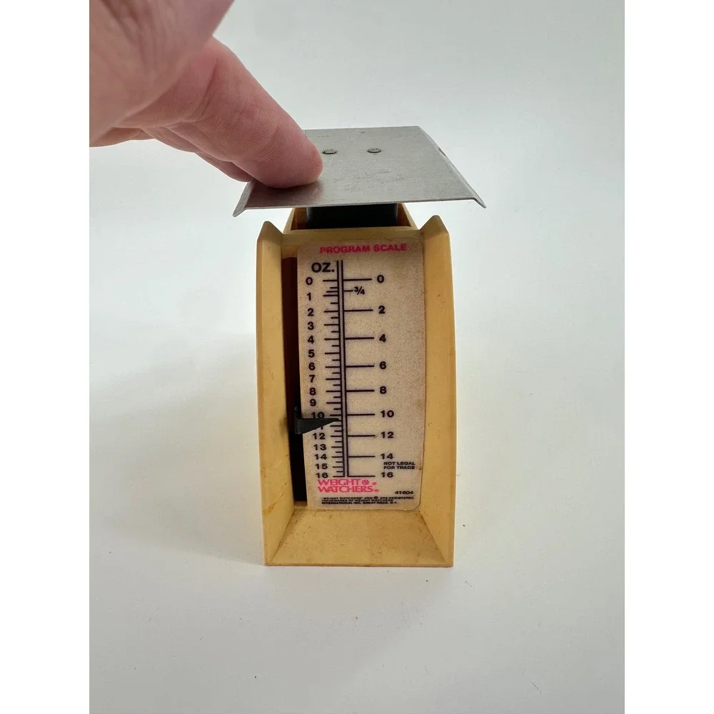 Vintage Weight Watchers Program Scale 16 Oz Mechanical Kitchen Scale Tan